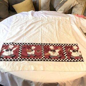 Vintage chef kitchen curtain